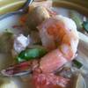 ต้มข่าทะเล ที่ ร้านอาหาร ริมหาด บางเสร่