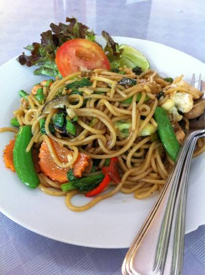 สปาเก็ตตี๊ปลาเท๊า ที่ ร้านอาหาร ครัวศิลปาชีพ