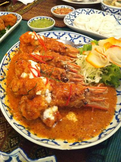 ฉู่ฉี่กุ้งแม่น้ำ ที่ ร้านอาหาร ครัวสารสจัด