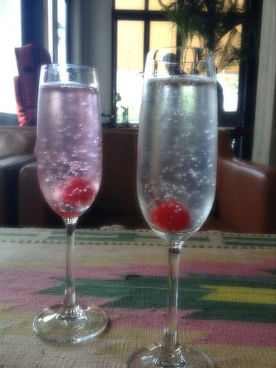 Peach & Berry Sake jelly ที่ ร้านอาหาร Mellow Crystal Park