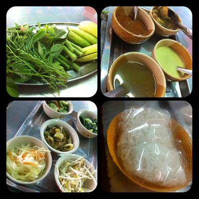 ทั้งหมดนี้40บาท ผัก,น้ำยาเติมฟรี อร่อยมากค่ะ ที่ ร้านอาหาร ร้านขนมจีนเส้นสด ทั้งหมดนี้40บาท ผัก,น้ำยาเติมฟรี อร่อยมากค่ะ ที่ ร้านอาหาร ร้านขนมจีนเส้นสด