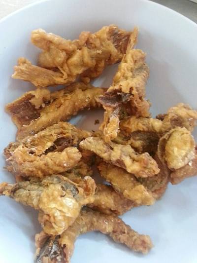 หนังปลาทอดอร่อยมาก ที่ ร้านอาหาร เม้ง โภชนา (ปิ่นเกล้า)