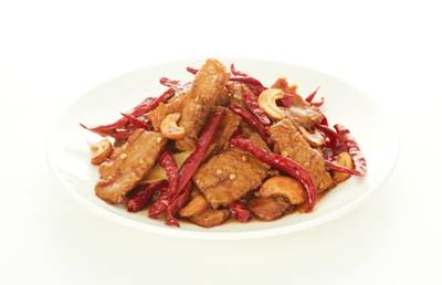 ไก่เจผัดพริกแห้ง ที่ ร้านอาหาร ติ่น ไท่ ฟง central world