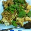 เนื้อปลากระพงทอดกระเทียม ที่ ร้านอาหาร หัวหินผัดฉ่า