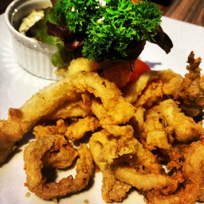<,))))))><  หมึก  ที่ ร้านอาหาร HOBS Int Intersect พระราม 3