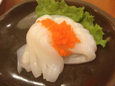 ปลาหมึกสไลบาง หวานมาก ที่ ร้านอาหาร Kuroda BBQ Buffet เอกมัย