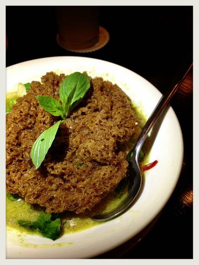 แกงเขียวหวานทูน่าฟู ที่ ร้านอาหาร โอรส แกงเขียวหวานทูน่าฟู ที่ ร้านอาหาร โอรส