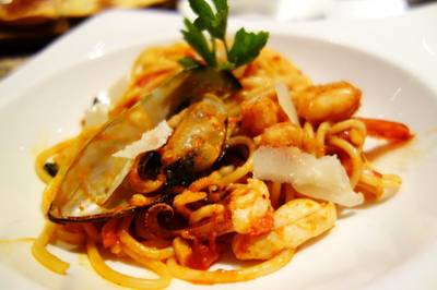 สปาเก็ตตี้ ซีฟู๊ด ที่ ร้านอาหาร Peppery Barrel Bistro & Wine bar