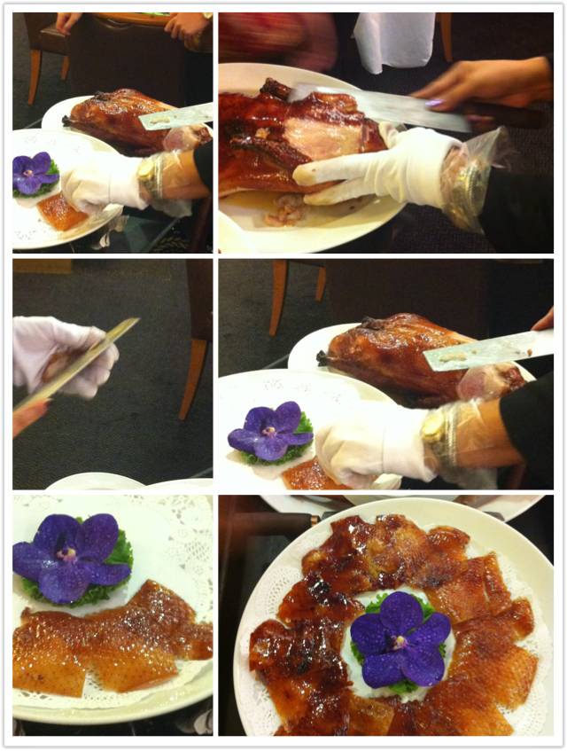 การแร่เป็ดเพื่อให้ได้หนัง กรอบๆ ที่ ร้านอาหาร Jasmine
