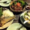 เมี่ยงปลาทู ต้มส้มปลาทู ไก่ตระกร้าเยี่ยมม ที่ ร้านอาหาร ร้านพริกสวน