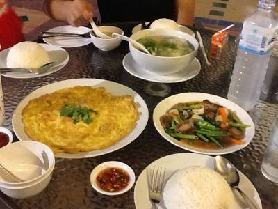 บรรยากาศดี อาหารโอเค แต่บางครั้งแขกต่างชาติทั้งดื่มทั้งสูบบุหรี่ เด็ ที่ ร้านอาหาร The Pool ริมสระว่ายน้ำ พิมานชล2