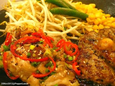 Hamburg Steak & Beef Yakiniku ที่ ร้านอาหาร Pepper Lunch Siam Square