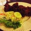 ลาบทอด 80 บาท ที่ ร้านอาหาร aomstang