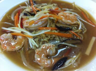 โกยซีหมี่กุ้ง ที่ ร้านอาหาร ครัวราชาติ่มซำ