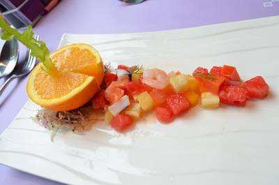 สลัดทรอปิคอล ที่ ร้านอาหาร Tokiya Fusion Steak Course Siam Discovery