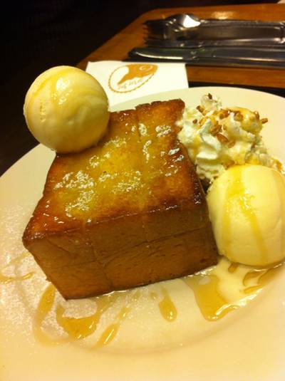 Shibuya honey toast ที่ ร้านอาหาร After You Dessert Cafe เซ็นทรัลลาดพร้าว