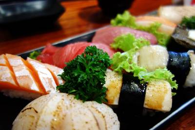 ชุดซูชิ ที่ ร้านอาหาร Sushi Masa ราชเทวี