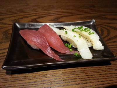 ทูน่ากับปลาตาเดียว มันมากกกก ที่ ร้านอาหาร Sushi Den Central Ladprao