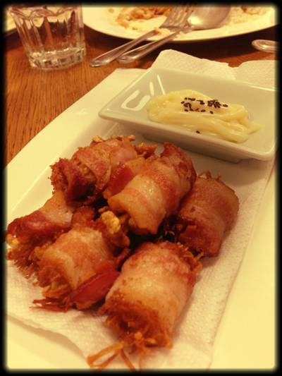 เบคอนพันเห็ด >< ที่ ร้านอาหาร Bake a wish สุขสวัสดิ์ 19