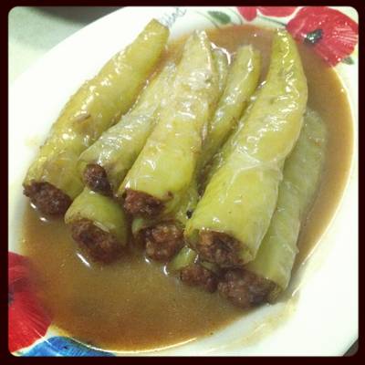 หมูยัดไส้พริกหยวก ที่ ร้านอาหาร เกี๊ยวจีน (ภัตตาคารซันมูน)