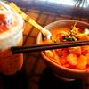 สปาเก็ตตี้ต้มยำ+แคปปูชิโน่เย็นสุดอร่อย คับ ที่ ร้านอาหาร @Home