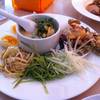 ขนมจีนพระเอกของทางร้าน ที่ ร้านอาหาร The Foodie หมู่บ้านซีเมนต์ไทย