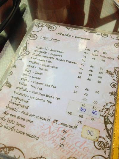 ร้านอาหาร ร้านกาแฟ นรสิงห์ ณ วังพญาไท