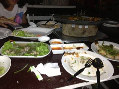 หมดเกลี้ยง ที่ ร้านอาหาร ดิบดี