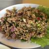 ลาบหมู รสกลมกล่อม ที่ ร้านอาหาร ส้มตำปูม้าป้าประไพ
