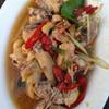 ไก่บ้านรวน (ใส่น้ำปลาเพิ่มเองเลยอร่อย) ที่ ร้านอาหาร แพอาหาร กู๊ดวิว