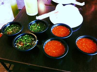 น้ำจิ้ม ชาบู , สุกี้ ที่ ร้านอาหาร ชูบา ชาบู