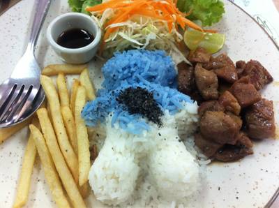 ข้าวเสต๊กญี่ปุ่น ที่ ร้านอาหาร ร้านก๋วยเตี๋ยวลีลา