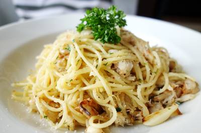Capellini Blue Crab ที่ ร้านอาหาร Scoozi The Circle ราชพฤกษ์