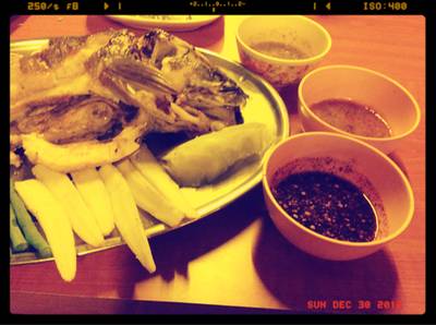 ปลาช่อนนึ่ง !! ที่ ร้านอาหาร ครัวคันไถ
