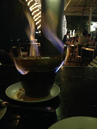 แกงส้มไข่ปลาเรียวเซียว ที่ ร้านอาหาร มุมอร่อย นาเกลือ
