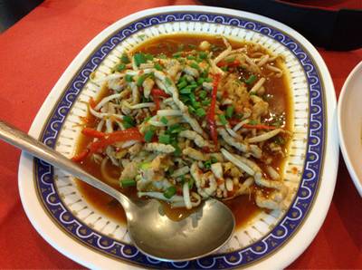 หมูเส้นผัดพริก ที่ ร้านอาหาร หยิงปิงยูนนาน