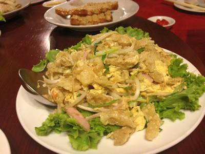 กระเพาะปลาผัดแห้ง ที่ ร้านอาหาร เกรท เซี่ยงไฮ้
