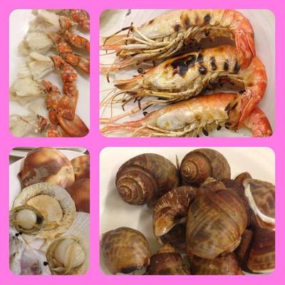 กุ้งเผา ที่ ร้านอาหาร เล็กกุ้งเผา