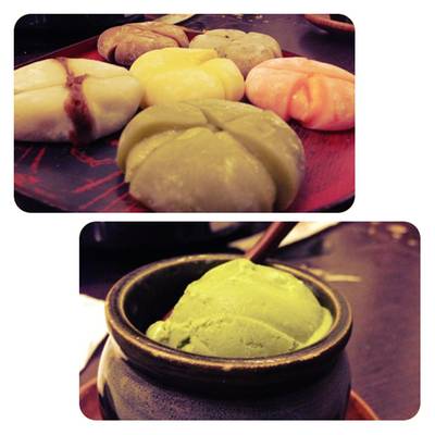 โมจิหวานๆหอมๆแป้งเหนียวนุ่ม ไอศกรีมชาเขียวยหวานเย็นชื่นใจ ที่ ร้านอาหาร Mo Mo Paradise CDC