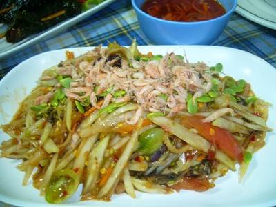 ส้มตำปูปลาร้าที่พี่นานำเสนอค่ะ จะขอบอกว่าแซ่บหลาย สมคำร่ำลือ ที่ ร้านอาหาร หนองคาย เสนา (ป้าสุ) ถนนพหลโยธิน