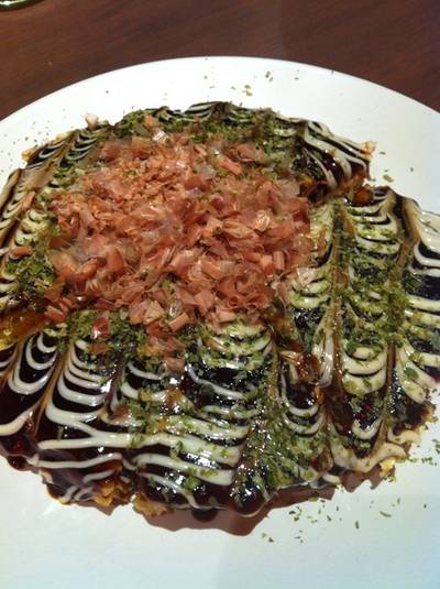 โอโคโนมิยากิปลาหมึก ที่ ร้านอาหาร AI Japanese Village Terminal 21