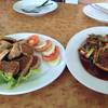 หอยจ๊อปู กะ หอยลายผัดพริกเผา ที่ ร้านอาหาร ร้านปากคลอง