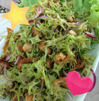 Thai Wing Bean Salad ที่ ร้านอาหาร ชายทะเลบางพระ Thai Wing Bean Salad ที่ ร้านอาหาร ชายทะเลบางพระ
