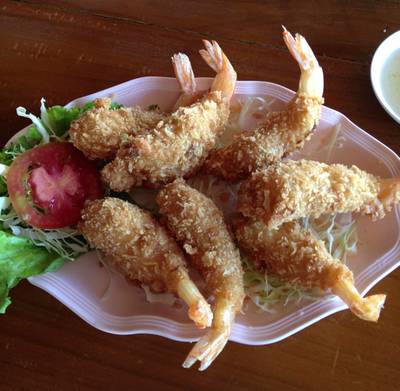 กุ้งชุบแป้งทอด ที่ ร้านอาหาร นราทิพย์ ซีฟู้ด