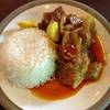 ข้าวราดแกง อังเล ที่ ร้านอาหาร ข้าวซอยลำดวน ฟ้าฮ่าม สาขา 2