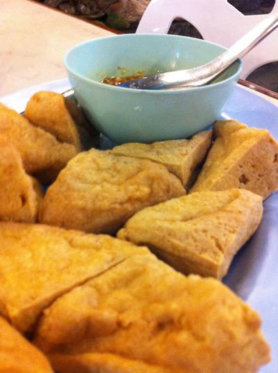 เต้าหู้ทอด ที่ ร้านอาหาร ครัวทะเล