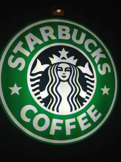 ป้ายร้าน ที่ ร้านอาหาร Starbucks