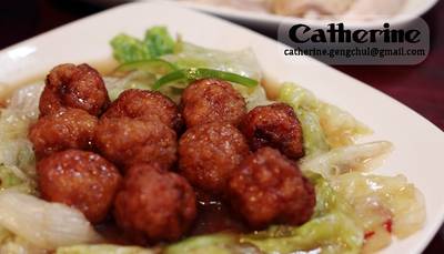 กุ้งทอดผักกาดขาว ที่ ร้านอาหาร Ting Tai Fu