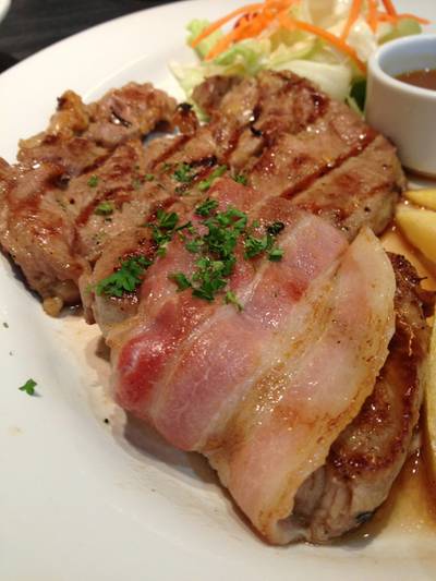 โคขุน+ฟิเลมิยองเนื้อ ที่ ร้านอาหาร Santa Fe' Steak เซ็นทรัลเวิลด์