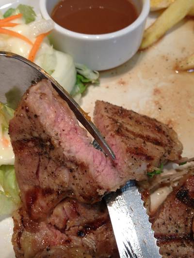 Medium นะ แต่เหนียวอะ T^T ที่ ร้านอาหาร Santa Fe' Steak เซ็นทรัลเวิลด์